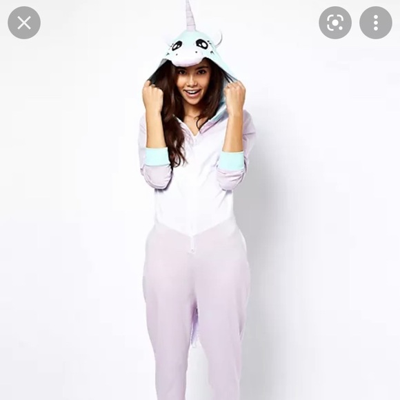ASOS Unicorn Onesie Tracksuit with Pockets - Picture 1 of 12